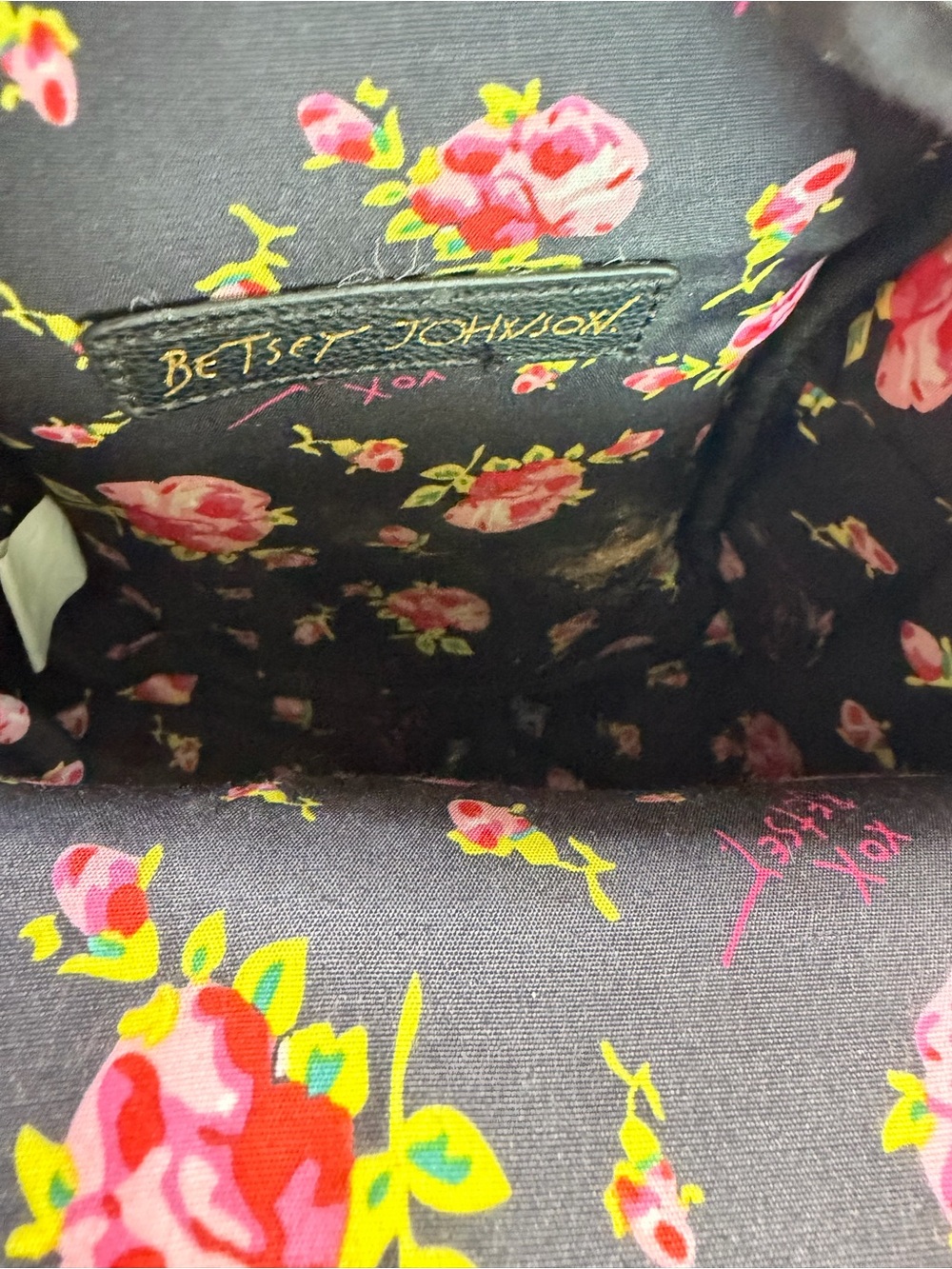 Betsey Johnson-Gray Dracula Cat Face & Spider Web print Mini backpack - Picture 6 of 11